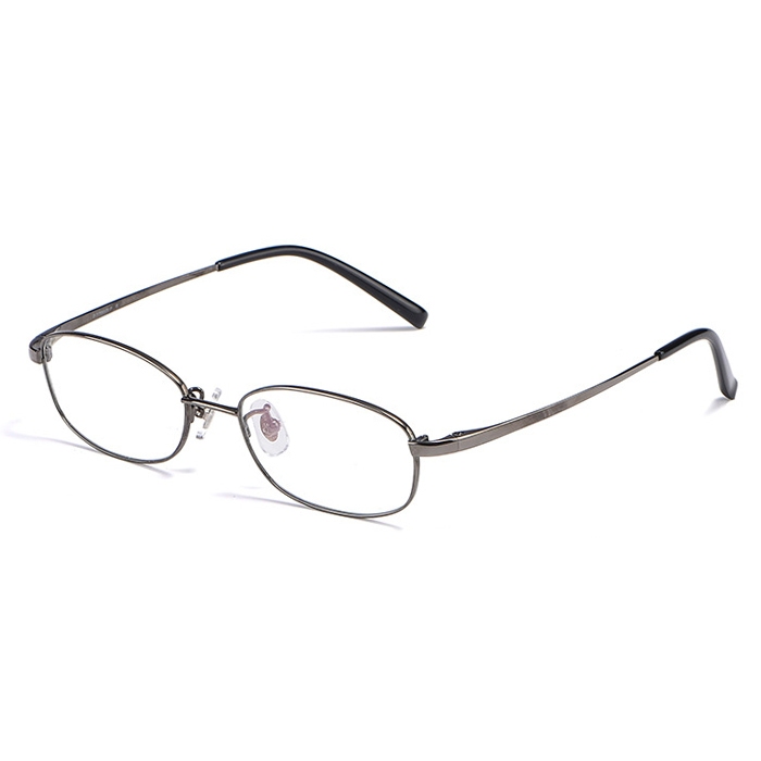 欧杰欧OJO 超轻纯钛眼镜架 新款小框高度男女近视眼镜框 枪色