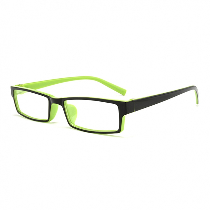欧杰欧OJO 超轻TR90男女眼镜框 时尚小方框高度近视眼镜框 黑绿框