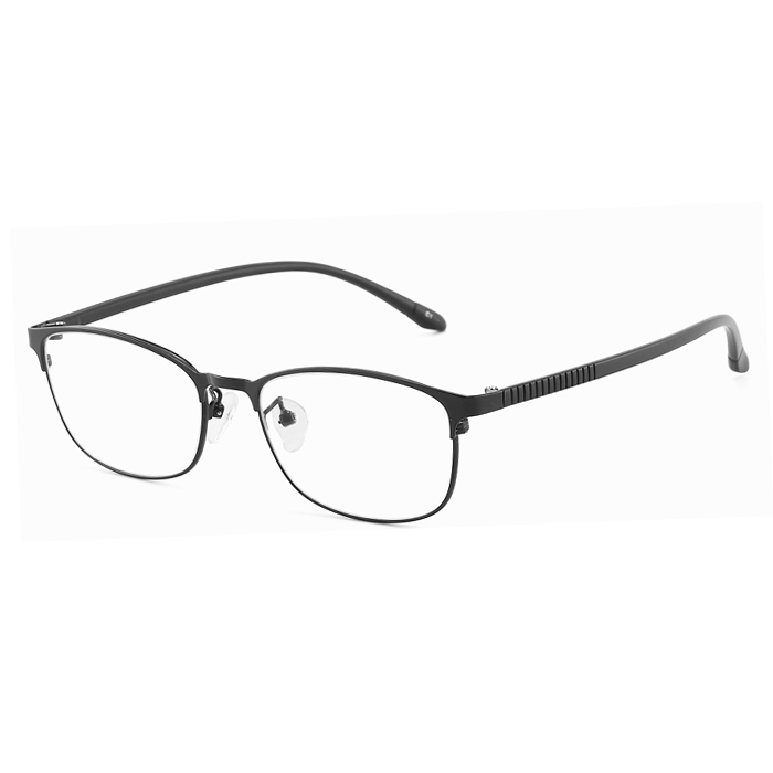 欧杰欧OJO 新款女士商务复合金眼镜架 全框近视眼镜架弹性TR镜腿 黑色