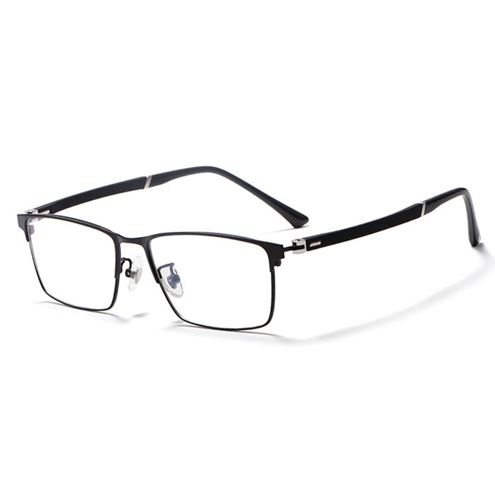 欧杰欧OJO 新品商务男士全框近视眼镜框 钛合金超轻光学眼镜架 黑色
