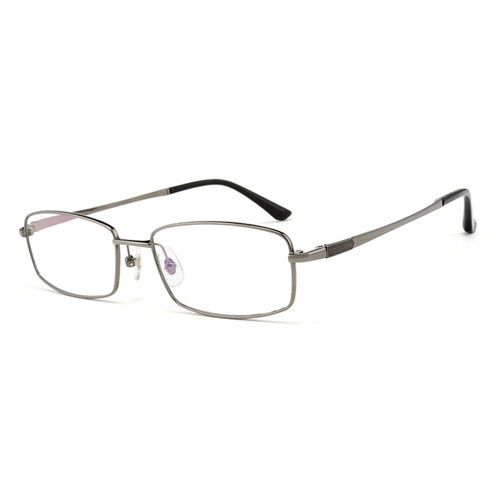 欧杰欧OJO 经典全框纯钛眼镜架 超轻商务简约近视眼镜框 枪色