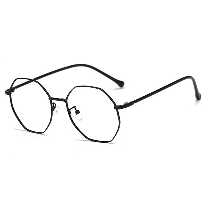 欧杰欧OJO 爆款不规则多边形网红款眼镜框 近视防蓝光眼镜架 黑色