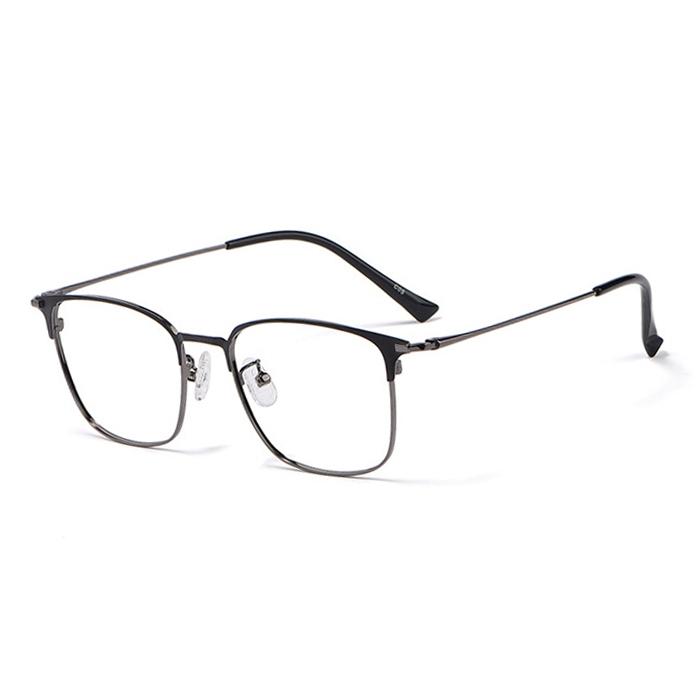 欧杰欧OJO 新款复古合金眼镜框 男款金属方框复古眼镜架 黑枪色