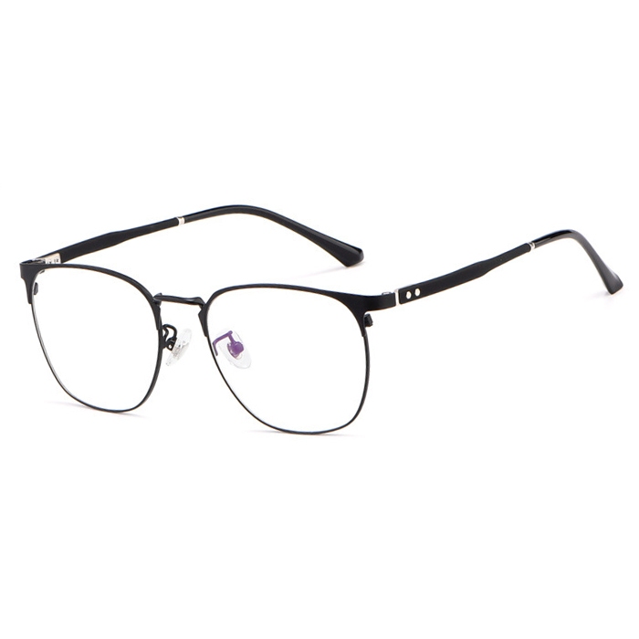 欧杰欧OJO 新款钛合金眼镜架  超轻复古大框近视眼镜框 黑色