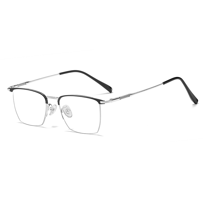 欧杰欧OJO 新款复古合金全框眼镜框 男女通用男女通用 黑银