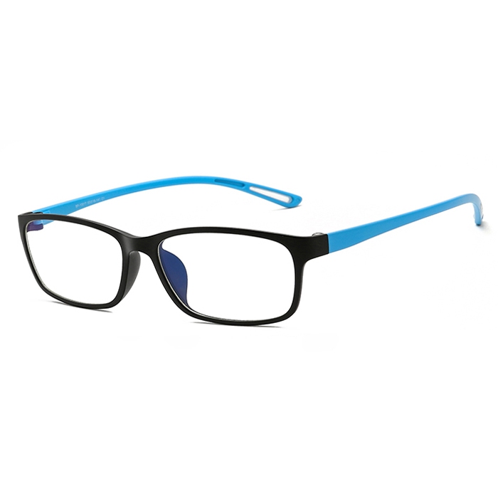 欧杰欧OJO 新款塑钢眼镜框男女全框眼镜 超轻时尚近视眼镜框 砂黑蓝腿