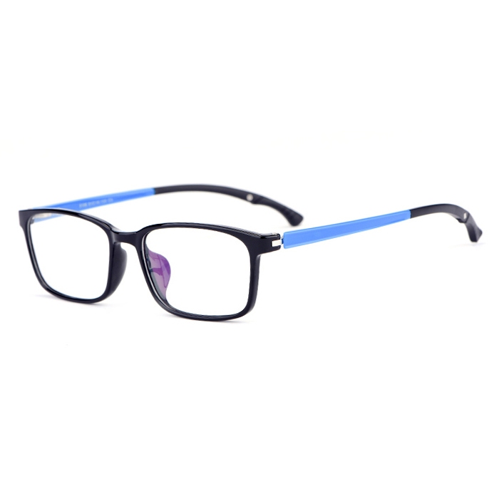 欧杰欧OJO 男士商务运动眼镜 超轻可调TR全框近视眼镜框 黑蓝色