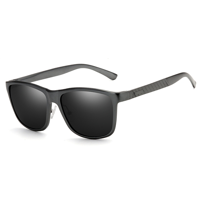 欧杰欧OJO 新款墨镜时尚男士铝镁偏光太阳镜 全框个性运动墨镜 枪框黑片