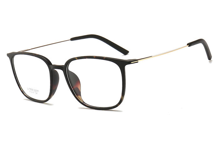 欧杰欧OJO 新款文艺男女简约眼镜框 轻巧韧性大框塑钢眼镜框 豹纹框