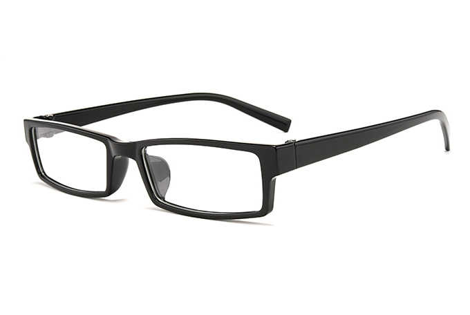 欧杰欧OJO 超轻TR90男女眼镜框 时尚小方框高度近视眼镜框 亮黑框