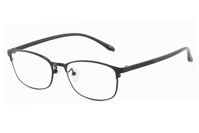 欧杰欧OJO 新款女士商务复合金眼镜架 全框近视眼镜架弹性TR镜腿 黑色