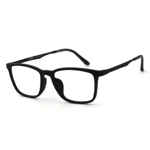 欧杰欧OJO 男款纯钛近视眼镜 超轻大框大脸时尚眼镜框 黑色