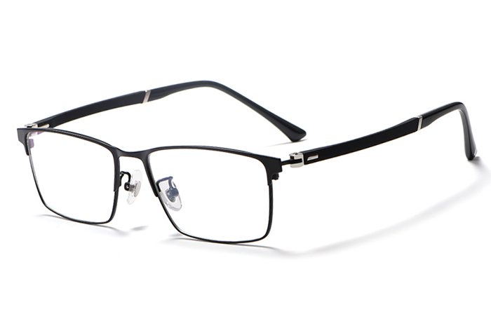 欧杰欧OJO 新品商务男士全框近视眼镜框 钛合金超轻光学眼镜架 黑色