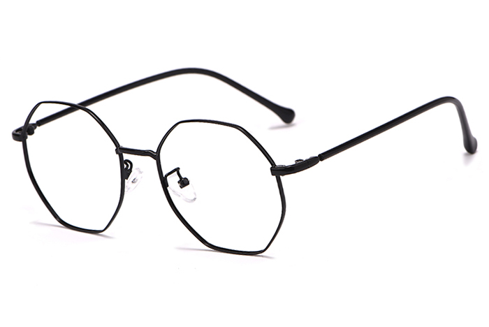 欧杰欧OJO 爆款不规则多边形网红款眼镜框 近视防蓝光眼镜架 黑色