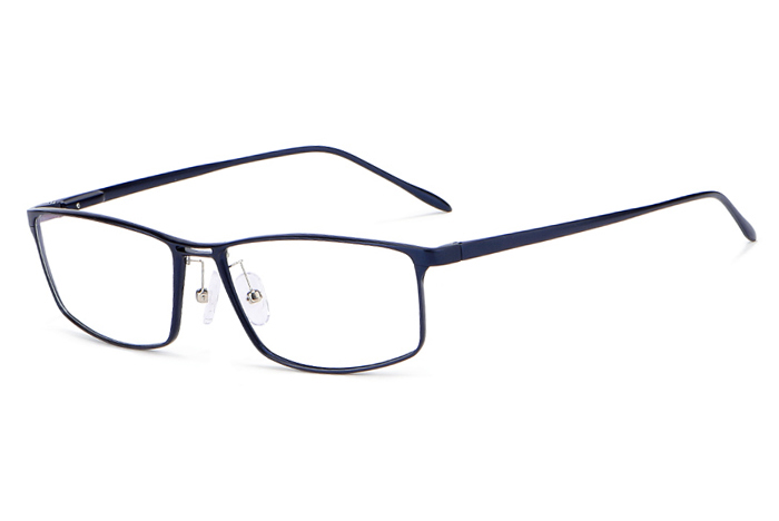 欧杰欧OJO 超轻铝镁合金属眼镜框 男士方框商务近视眼镜框 蓝色框