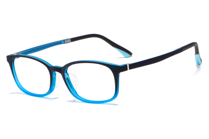 欧杰欧OJO 新款TR经典全框镜框 双色弹性漆男女眼镜架 黑蓝