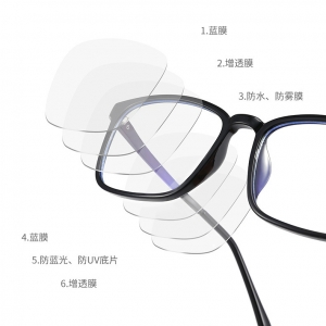 欧杰欧OJO 新款防蓝光眼镜 超轻柔韧镜腿轻盈舒适镜框 亮黑框