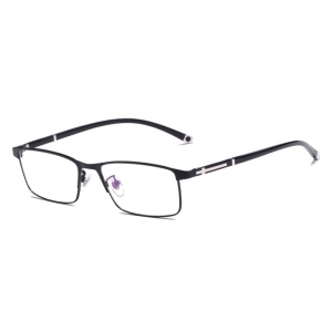 欧杰欧OJO 新款高档男士商务眼镜框 半框全框金属眼镜架 半框黑色