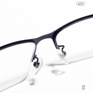 欧杰欧OJO 新款高档男士商务眼镜框 半框全框金属眼镜架 全框黑色