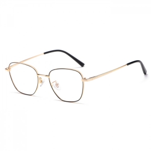 欧杰欧OJO 新款纯钛女男眼镜框 复古多边近视眼镜框 黑银色