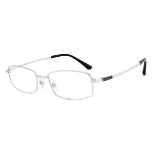 欧杰欧OJO 经典全框纯钛眼镜架 超轻商务简约近视眼镜框 枪色