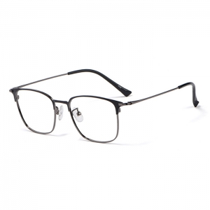 欧杰欧OJO 新款复古合金眼镜框 男款金属方框复古眼镜架 黑金色