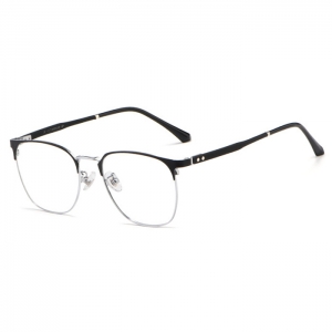 欧杰欧OJO 新款钛合金眼镜架  超轻复古大框近视眼镜框 黑金