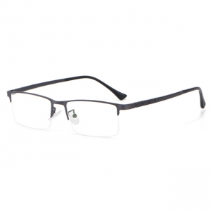 欧杰欧OJO 经典款商务男士金属眼镜架  超轻半框品质眼镜框 黑框