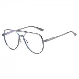 欧杰欧OJO 新款防蓝光铝镁眼镜架 男女双梁时尚近视眼镜框 枪色