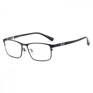 欧杰欧OJO 新款男士纯钛眼镜框 超轻商务高端全框眼镜架 黑色