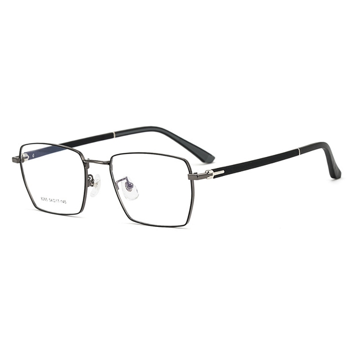 欧杰欧OJO 复古男士方形眼镜架 超轻钛合金大框眼镜框 黑枪色