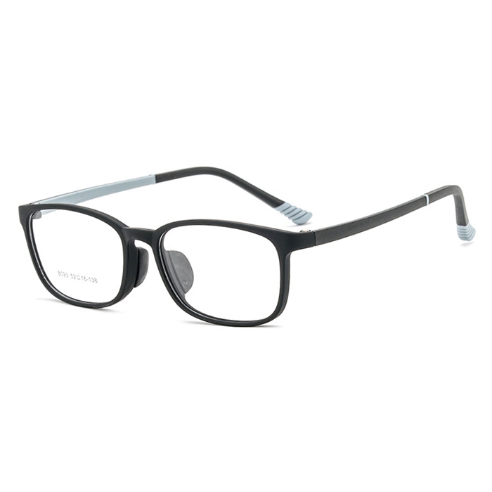 欧杰欧OJO 新款青少年TR90眼镜框 双色硅胶全框眼镜架 黑灰