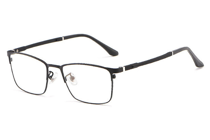 欧杰欧OJO 新款钛合金眼镜架 超轻男士复古近视眼镜框 黑色