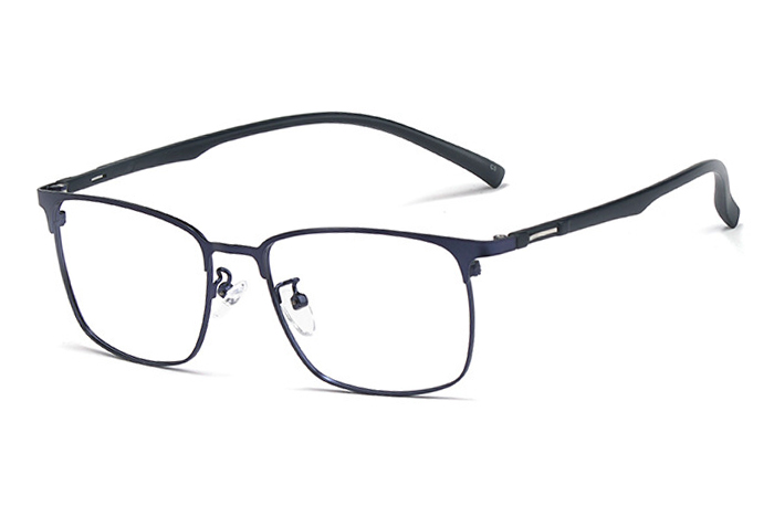 欧杰欧OJO 新款商务男士合金全框眼镜架 复古近视光学眼镜框 黑色