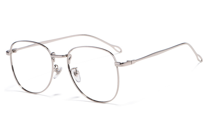 欧杰欧OJO 新款合金复古眼镜架 学生圆框小清新眼镜框 银色