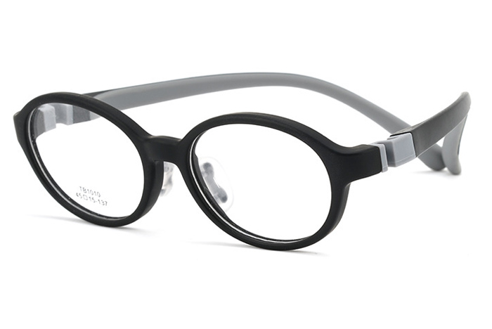 欧杰欧OJO 儿童眼镜超轻眼镜框  TR90舒适可拆硅胶镜腿眼镜架 黑灰