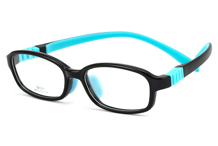 欧杰欧OJO 超轻儿童眼镜架 TR90近视眼镜硅胶镜腿近视眼镜 黑青色