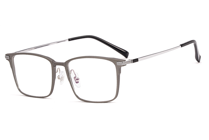 欧杰欧OJO 新款超轻纯钛眼镜框 商务全框铝镁眼镜架 枪灰色