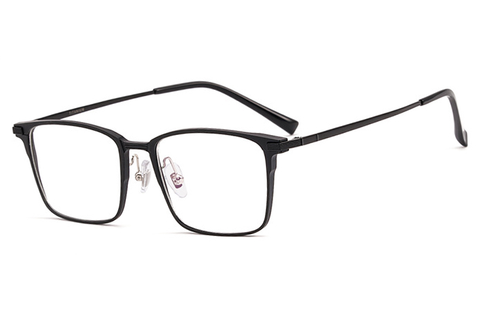 欧杰欧OJO 新款超轻纯钛眼镜框 商务全框铝镁眼镜架 黑色