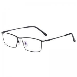 欧杰欧OJO 纯钛商务眼镜架 男士全框眉线近视眼镜 银色