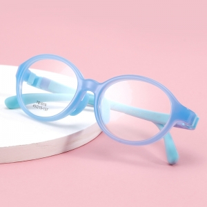 欧杰欧OJO 儿童眼镜超轻眼镜框  TR90舒适可拆硅胶镜腿眼镜架 蓝色