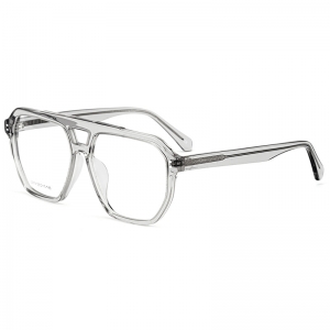 欧杰欧OJO 双梁大框眼镜架 复古板材时尚透明眼镜框 亮黑