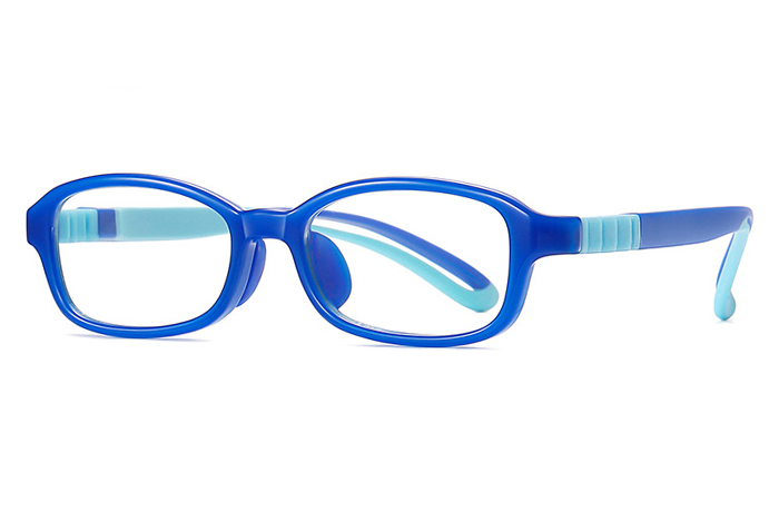 欧杰欧OJO 新款儿童防蓝光眼镜 男女童平光镜超弹硅眼镜 深蓝